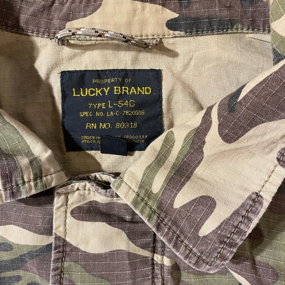 Lucky Brand Camouflage Jacket with Patches Large (MG) - Picture 10 of 13
